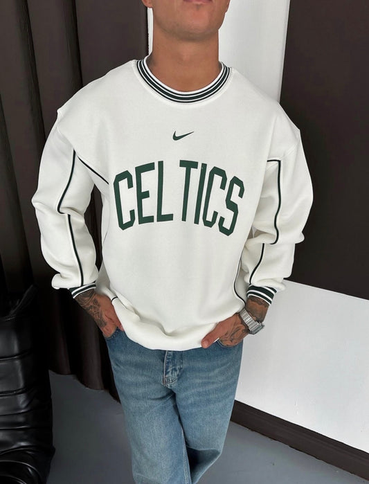 Beyaz Celtıcs Sweat – Diddy Studios oversize sweatshirt (detay 2)