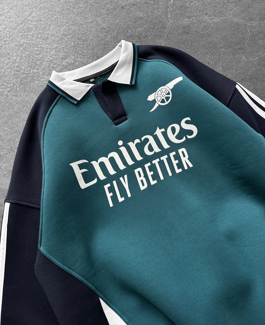 Arsenal Fly Petrol Sweat – Diddy Studios oversize sweatshirt (detay 2)