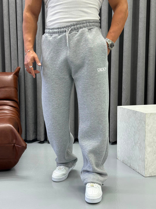 Diddy Nakışlı Gri Eşofman – Diddy Studios oversize eşofman altı (detay 2)
