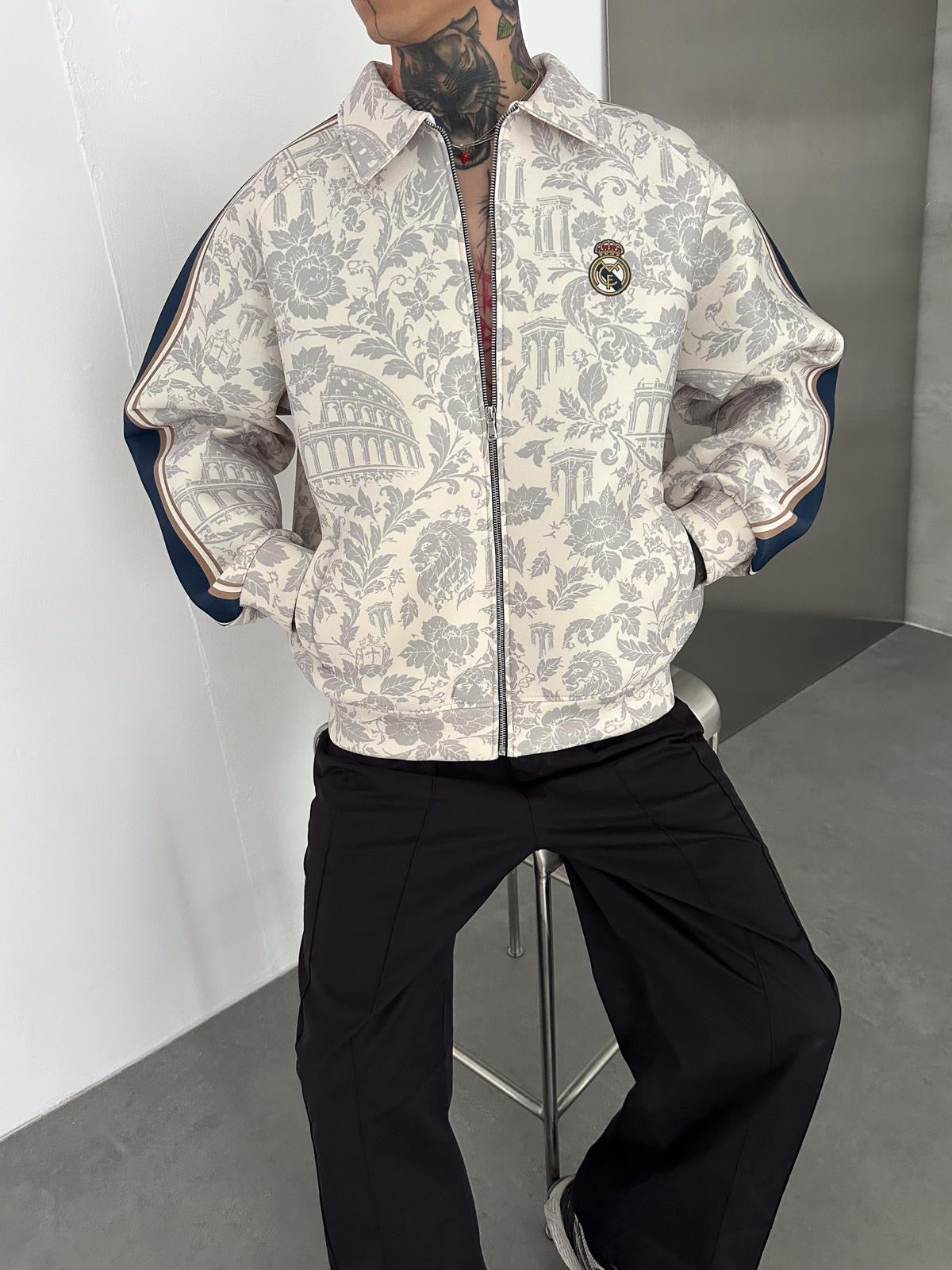 Etnik Desenli Real Ceket – Diddy Studios oversize ceket (detay 4)