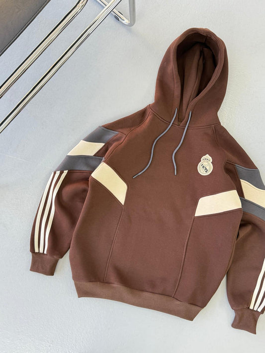 Real Kahve Kapüşonlu Sweat – Diddy Studios kapüşonlu oversize sweatshirt (detay 2)