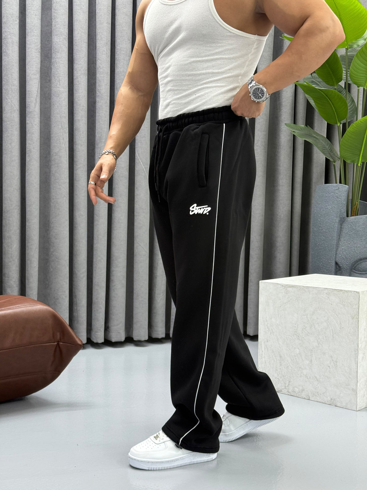 STWD BİYELİ SİYAH EŞOFMAN