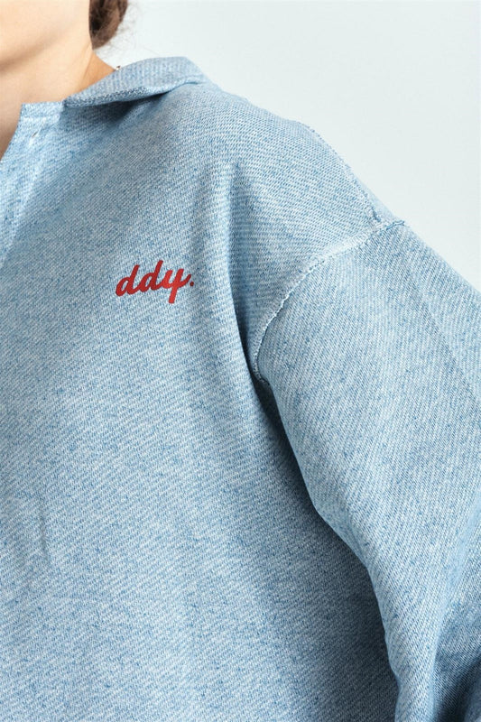 DDY Premium Baskılı Oversize Gömlek – Diddy Studios oversize gömlek (detay 2)