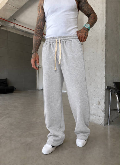 Gri Baggy Basıc Eşofman – Diddy Studios oversize eşofman altı (detay 2)