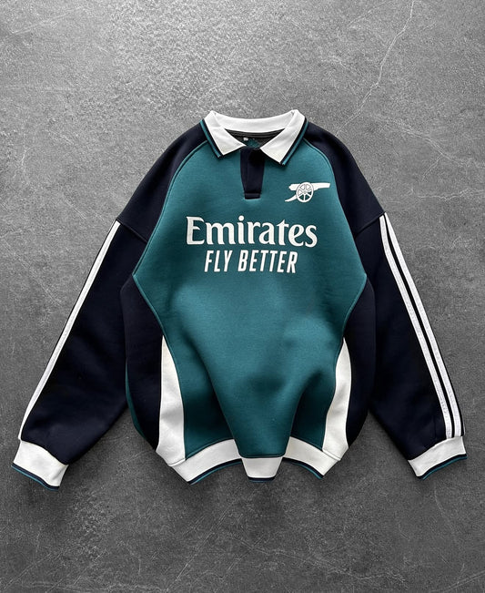 Arsenal Fly Petrol Sweat – Diddy Studios oversize sweatshirt