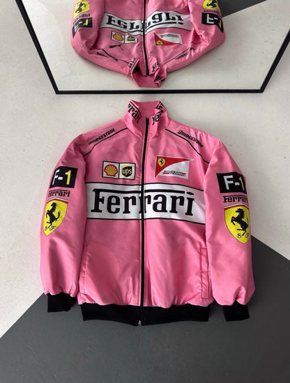 Ferrari Pembe Bomber Ceket – Diddy Studios oversize ceket