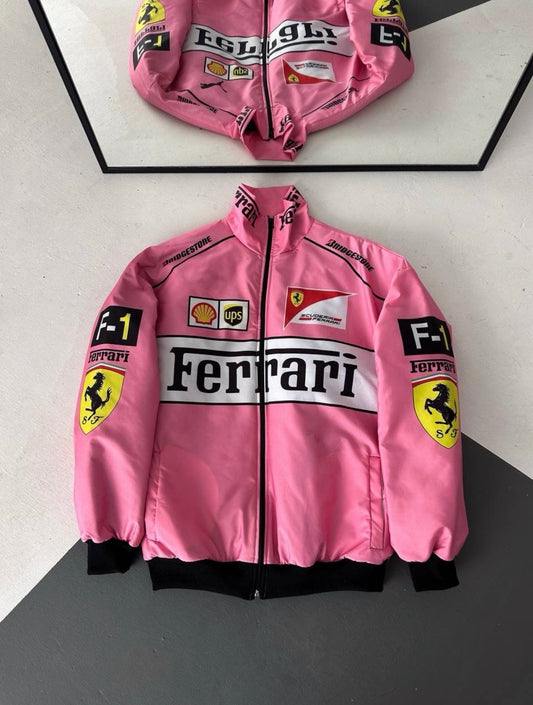Ferrari Pembe Bomber Ceket – Diddy Studios oversize ceket