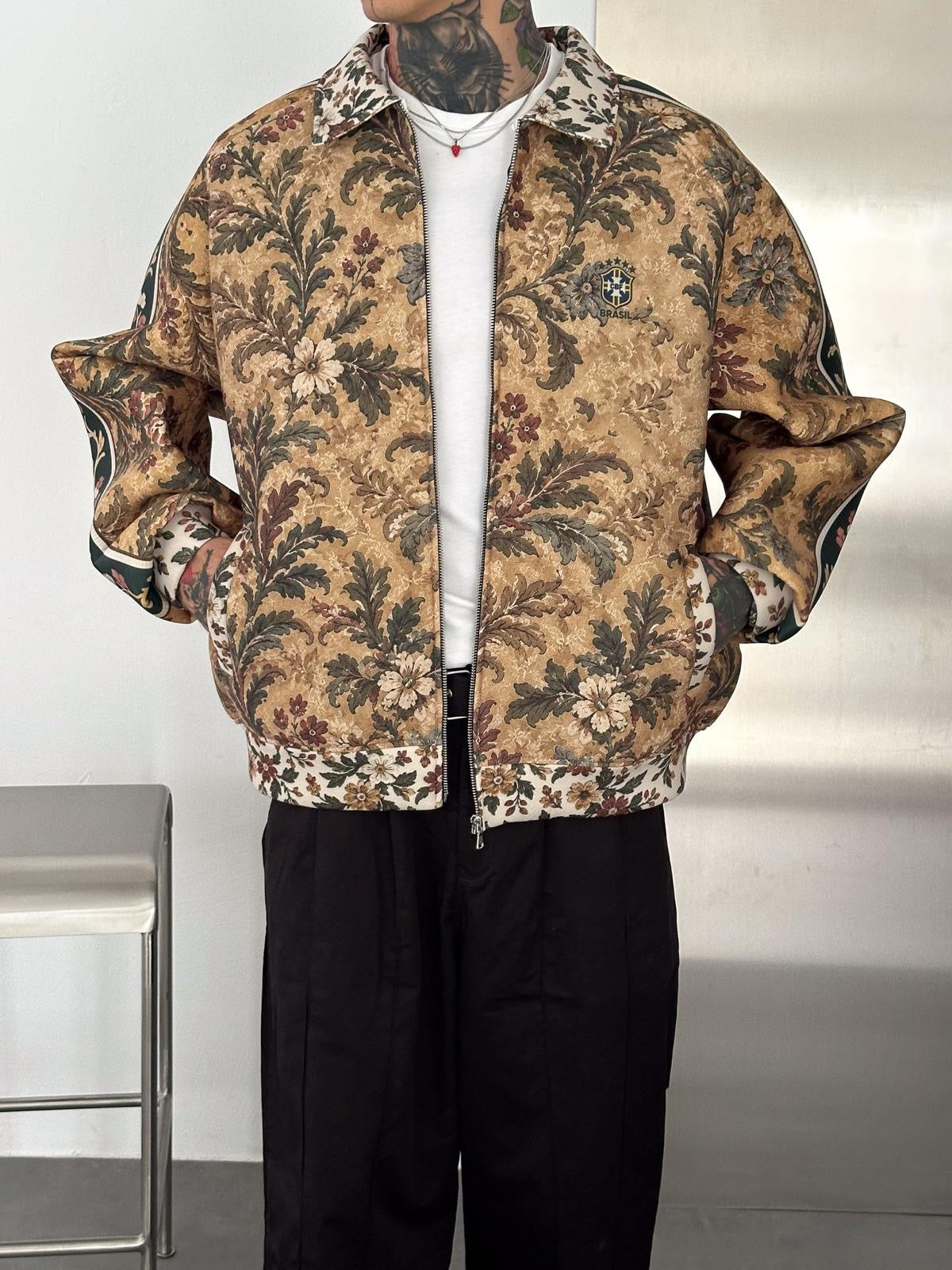 Etnik Desenli Brasil Ceket – Diddy Studios oversize ceket (detay 3)