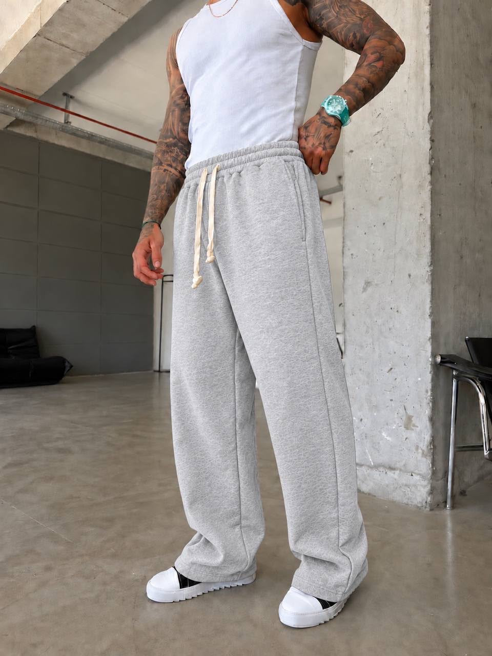 Gri Baggy Basıc Eşofman – Diddy Studios oversize eşofman altı