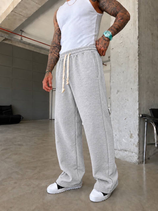 Gri Baggy Basıc Eşofman – Diddy Studios oversize eşofman altı