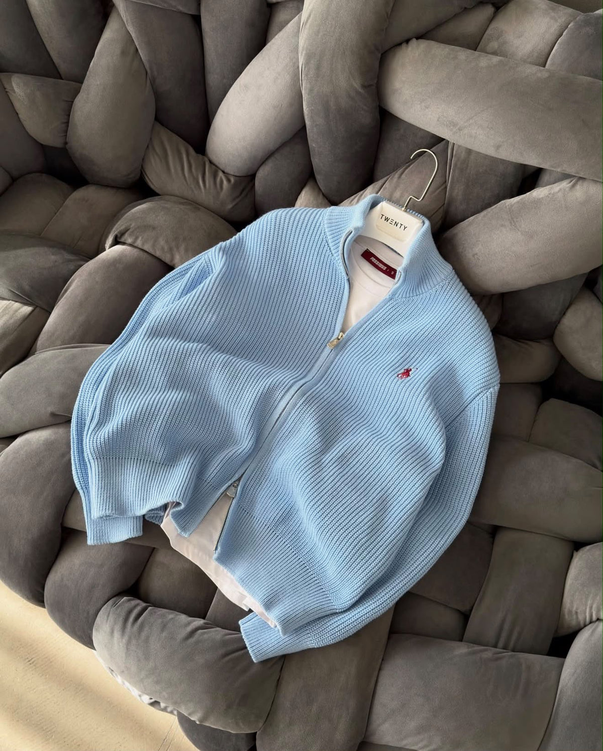 Bebe Mavisi Polo Triko Hırka – Diddy Studios oversize hırka