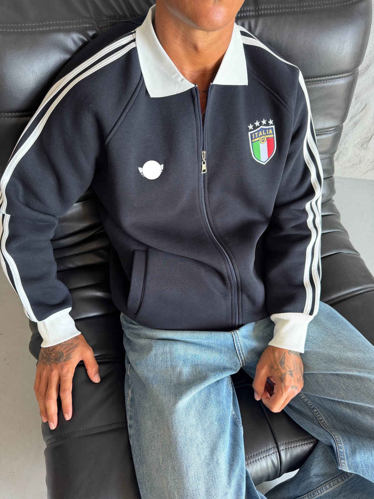 Italıa Polo Yaka Hırka – Diddy Studios oversize hırka (detay 3)