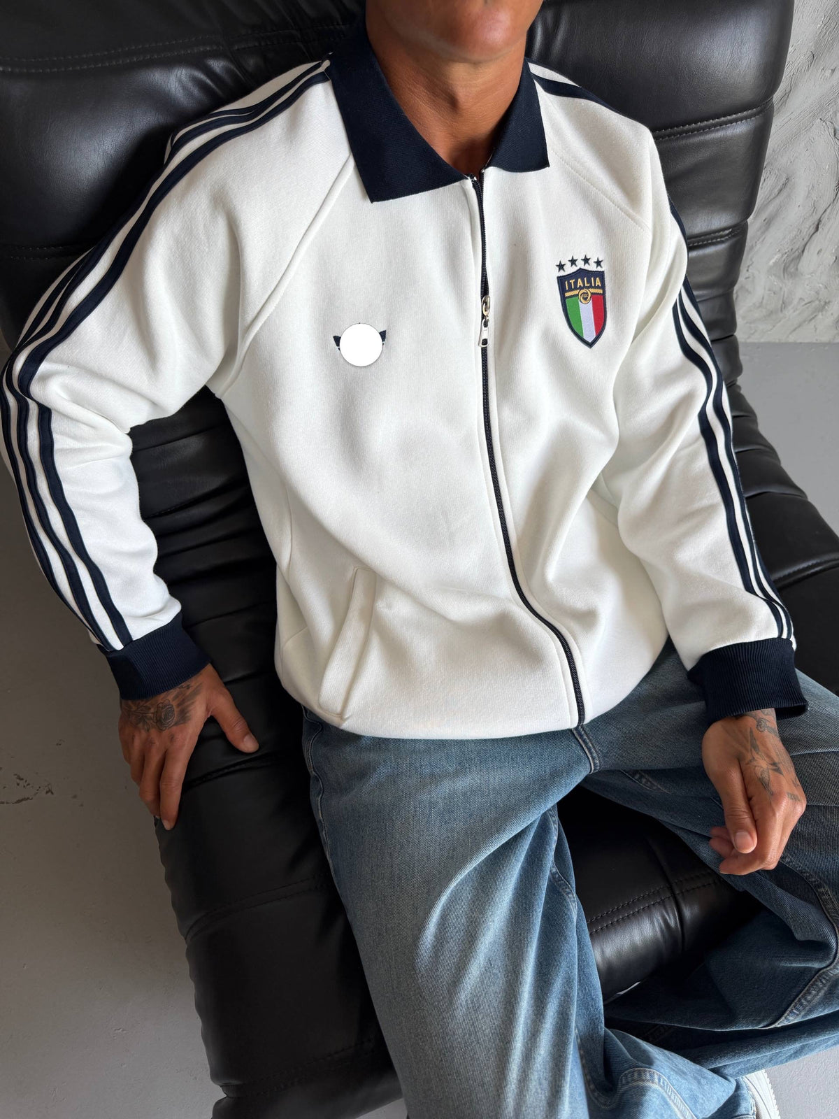 Italıa Polo Yaka Hırka – Diddy Studios oversize hırka (detay 3)