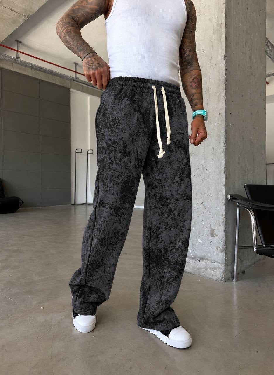 Yıkama Detaylı Siyah Eşofman – Diddy Studios oversize eşofman altı (detay 2)