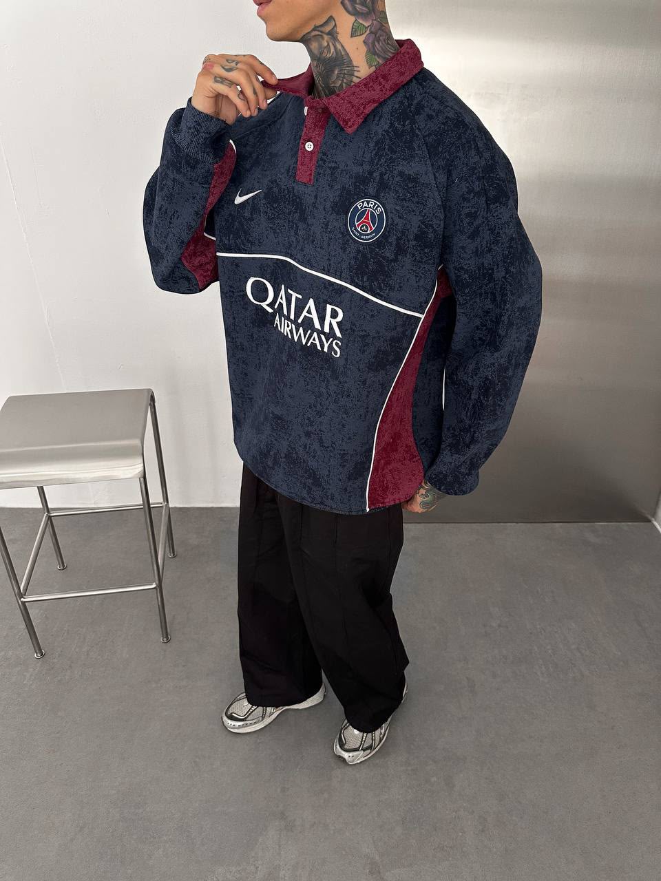 Paris Yıkamalı Sweat – Diddy Studios oversize sweatshirt (detay 2)