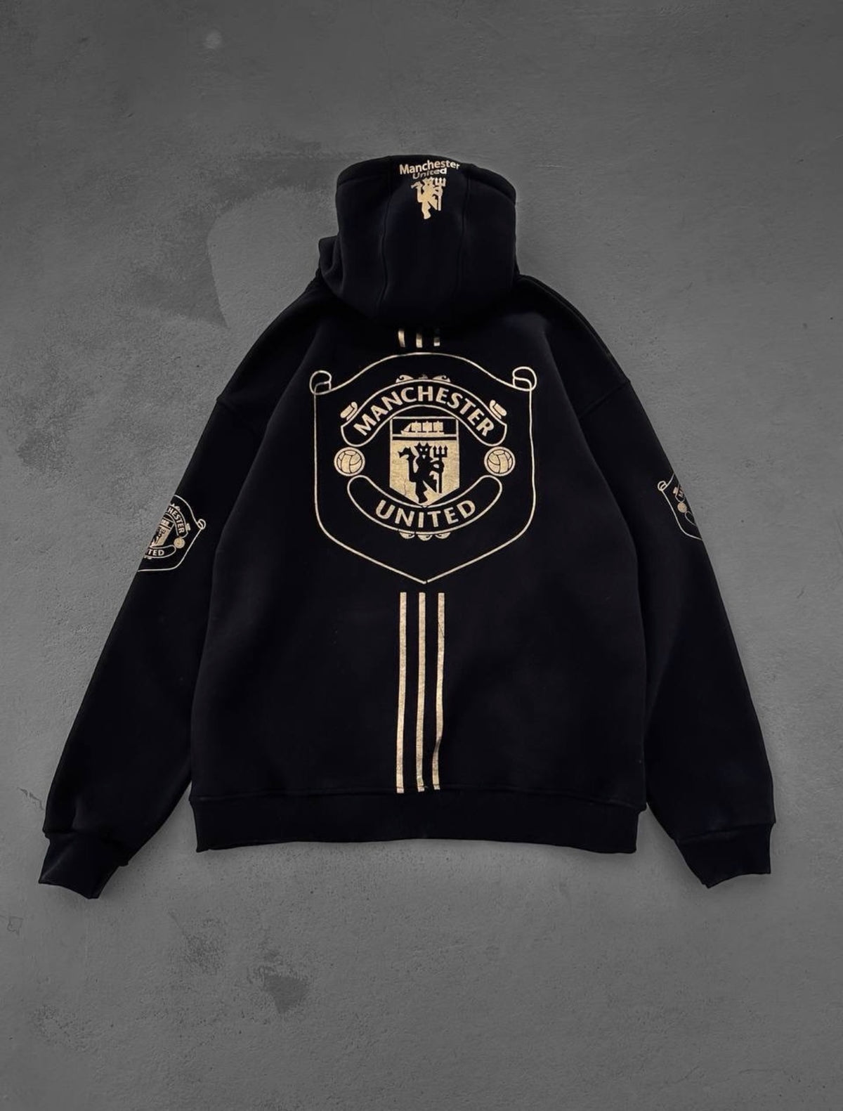 Manchester Gold Kapüşonlu Sweat – Diddy Studios kapüşonlu oversize sweatshirt