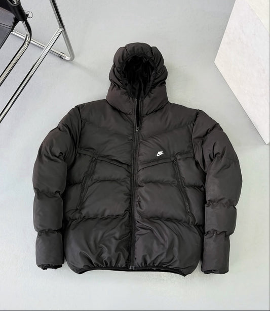 Siyah Kapüşonlu Şişme Mont – Diddy Studios oversize mont