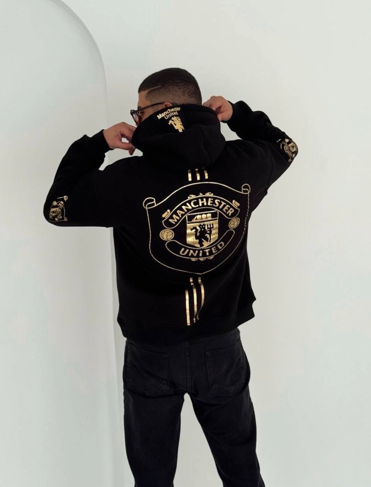 Manchester Gold Kapüşonlu Sweat – Diddy Studios kapüşonlu oversize sweatshirt (detay 2)