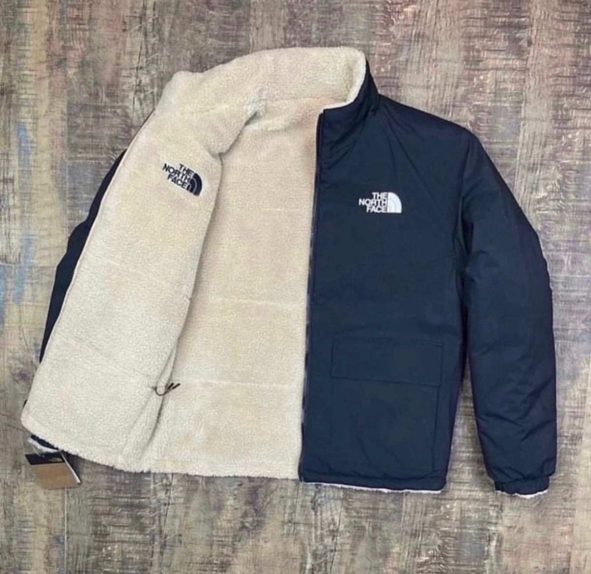 NF Çift Taraflı Siyah Mont – Diddy Studios oversize mont