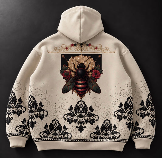 Krem Kapüşonlu Arı Sweat – Diddy Studios kapüşonlu oversize sweatshirt
