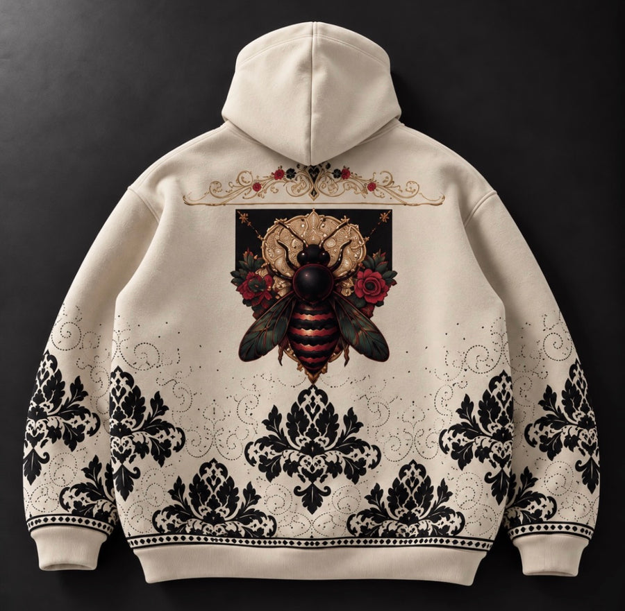 KREM KAPÜŞONLU ARI SWEAT