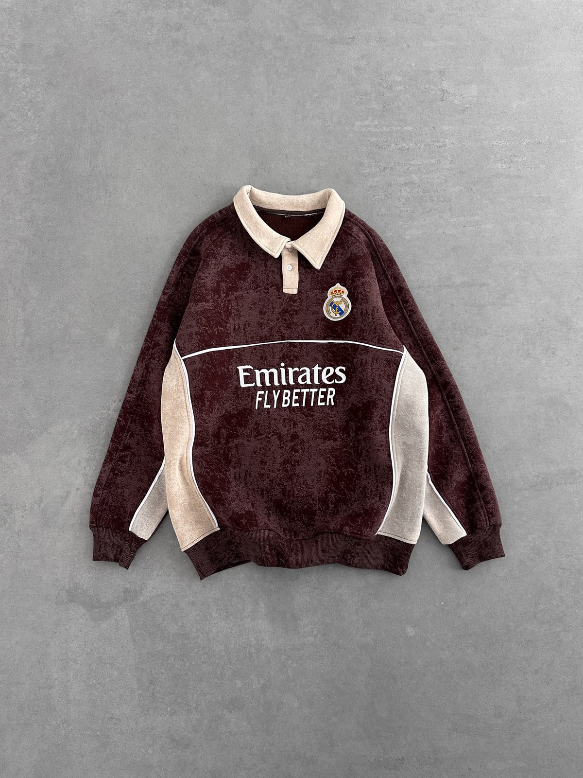 Yıkamalı Kahve Real Sweat – Diddy Studios oversize sweatshirt