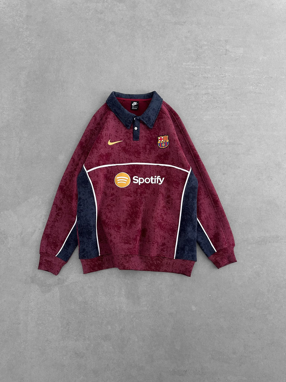 Yıkamalı Bordo Barça Sweat – Diddy Studios oversize sweatshirt