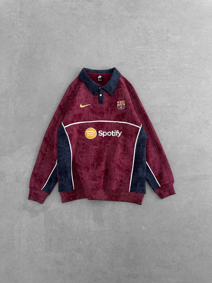 Yıkamalı Bordo Barça Sweat – Diddy Studios oversize sweatshirt