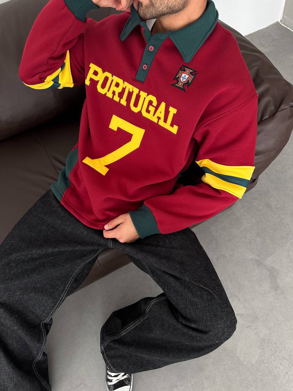 Portugal 7 Sweat – Diddy Studios oversize sweatshirt (detay 3)