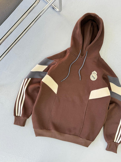 Real Kahve Kapüşonlu Sweat – Diddy Studios kapüşonlu oversize sweatshirt (detay 2)