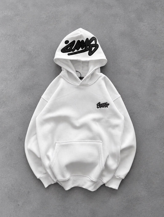 Beyaz STWD Detay Sweat – Diddy Studios oversize sweatshirt