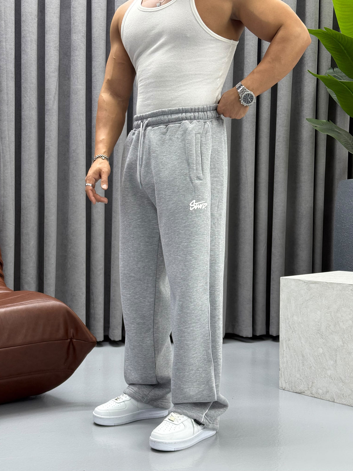 STWD BİYELİ GRİ EŞOFMAN