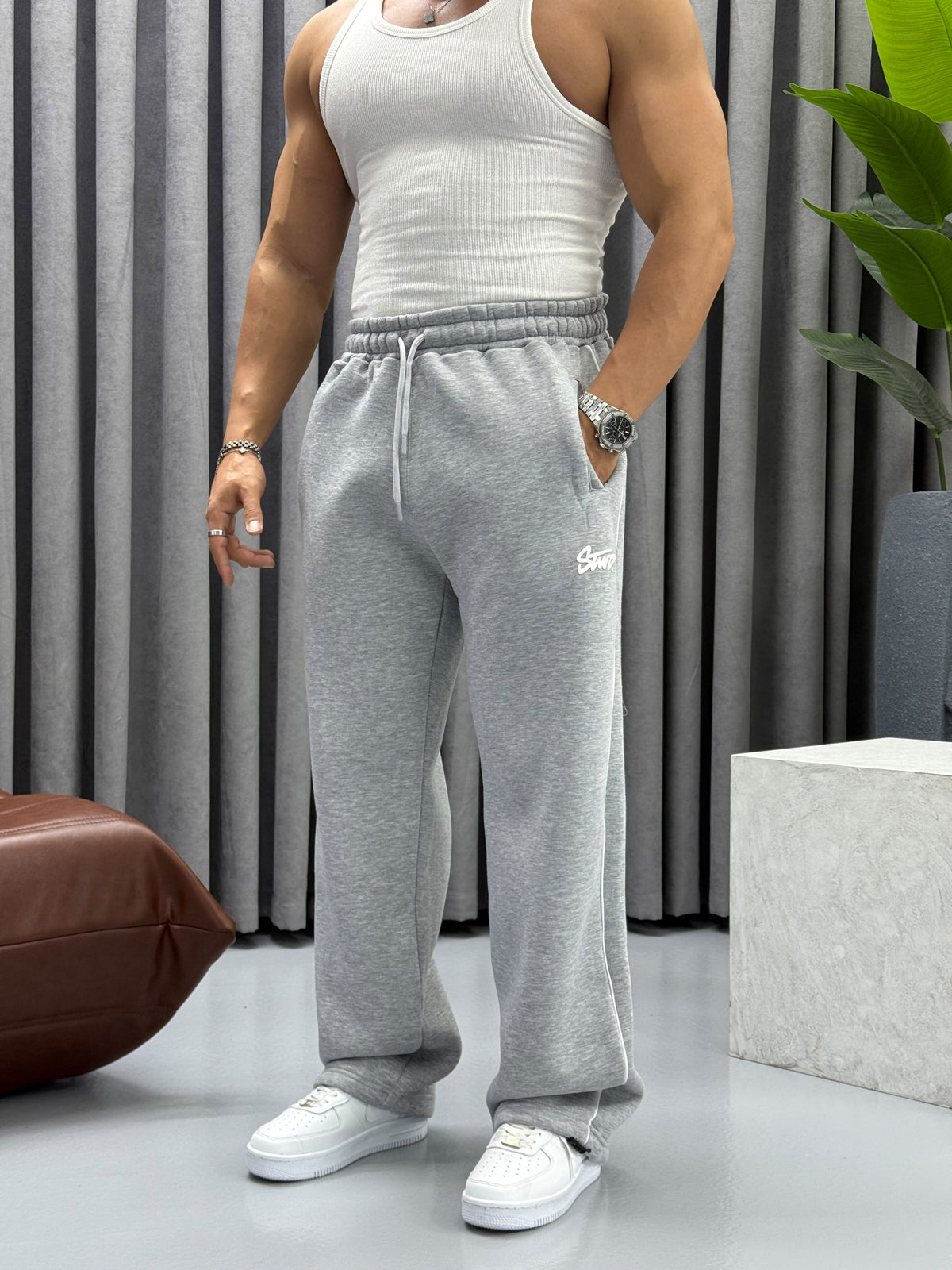 STWD BİYELİ GRİ EŞOFMAN