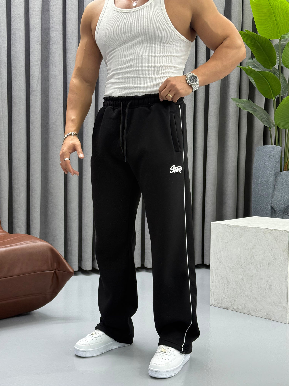 STWD BİYELİ SİYAH EŞOFMAN