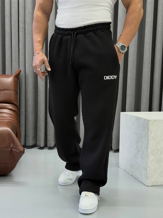 Diddy Nakışlı Siyah Eşofman – Diddy Studios oversize eşofman altı