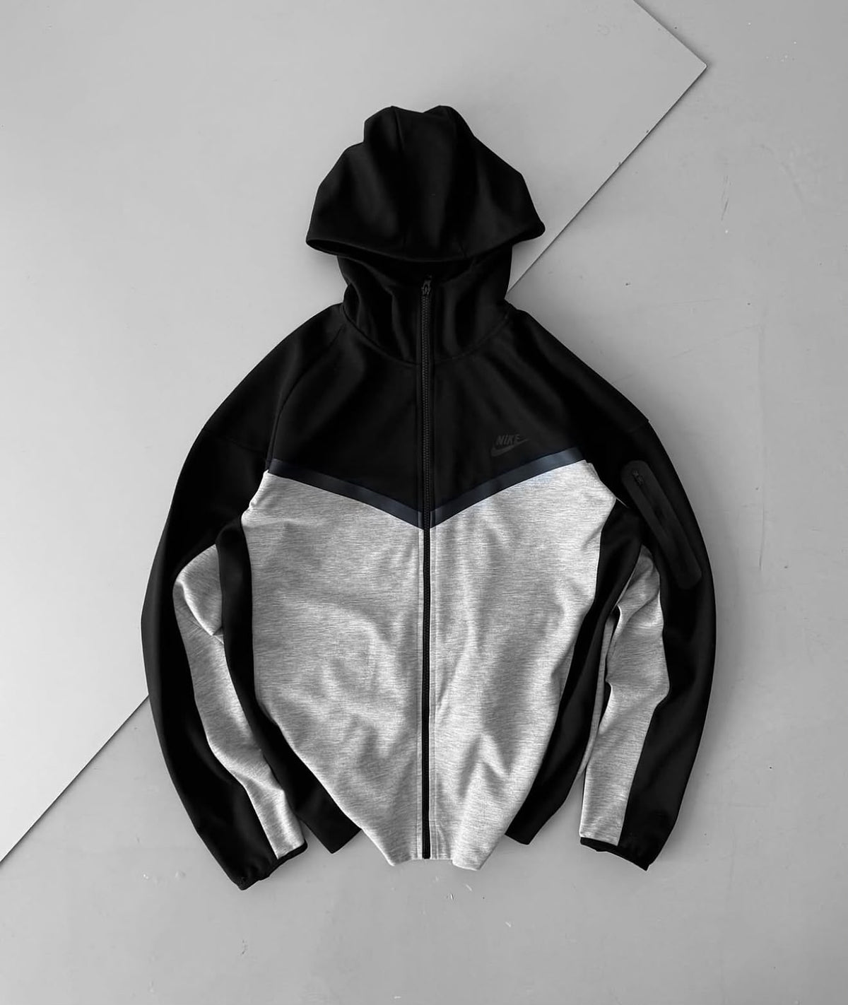 Double Tech Gri-Siyah Hırka – Diddy Studios oversize hırka