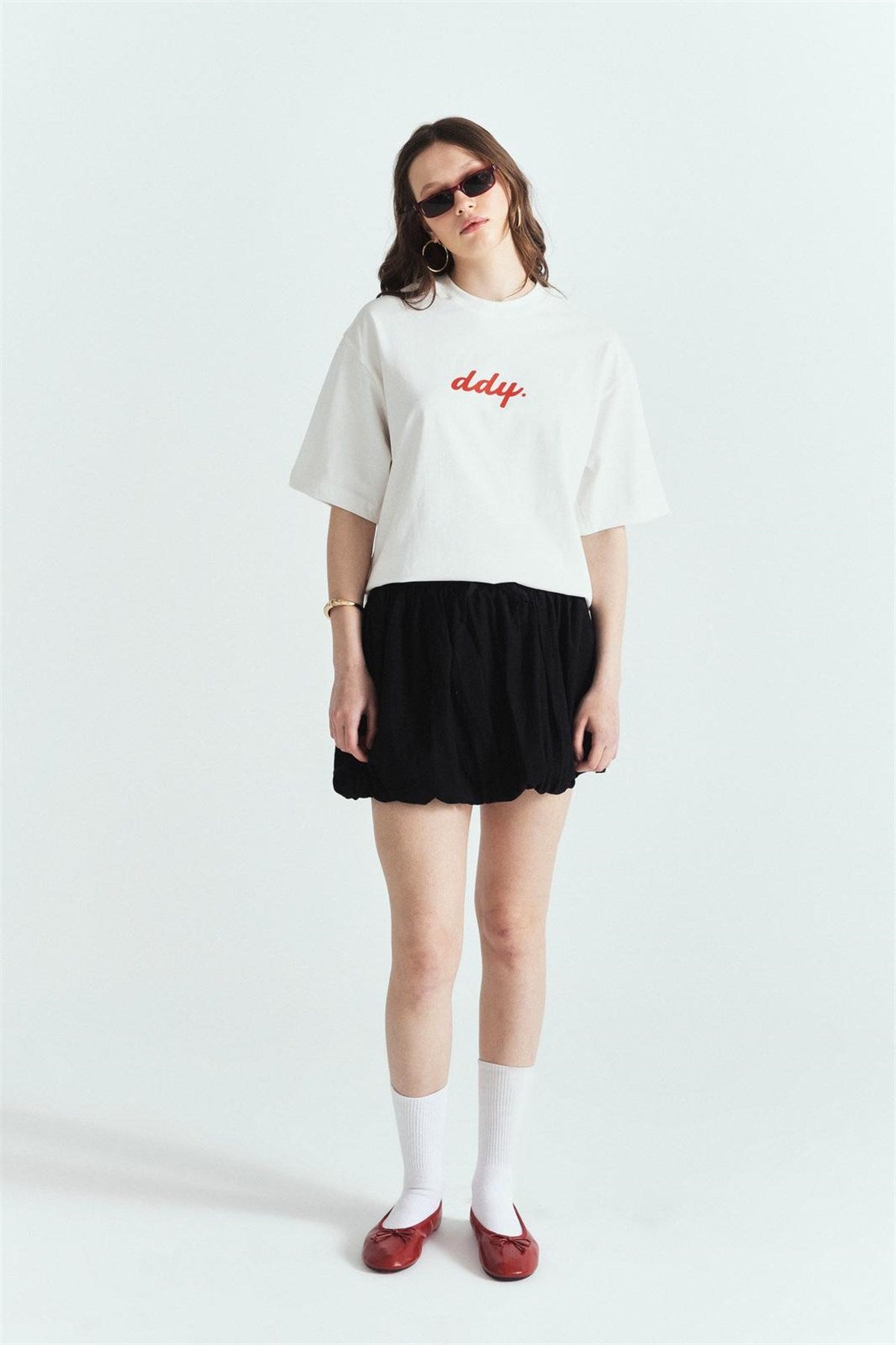 DDY Kırmızı Premium Baskılı Oversize Tshırt – Diddy Studios oversize t-shirt (detay 3)