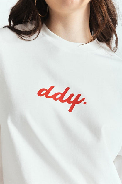 DDY Kırmızı Premium Baskılı Oversize Tshırt – Diddy Studios oversize t-shirt (detay 7)