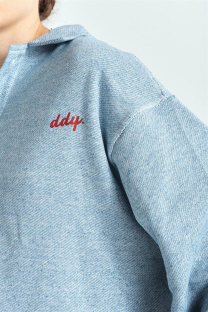 DDY Premium Baskılı Oversize Gömlek – Diddy Studios oversize gömlek (detay 2)
