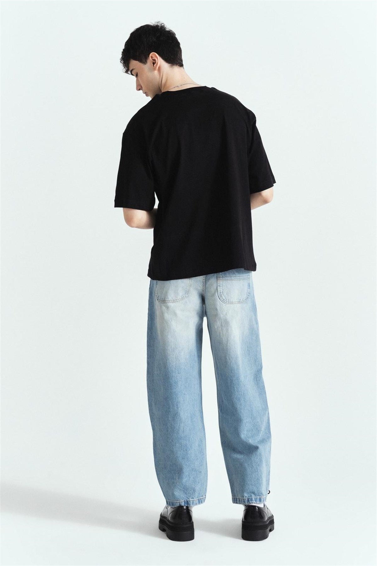 DDY Studios Baskılı Premium Oversize T-Shirt Siyah – Diddy Studios oversize t-shirt (detay 4)
