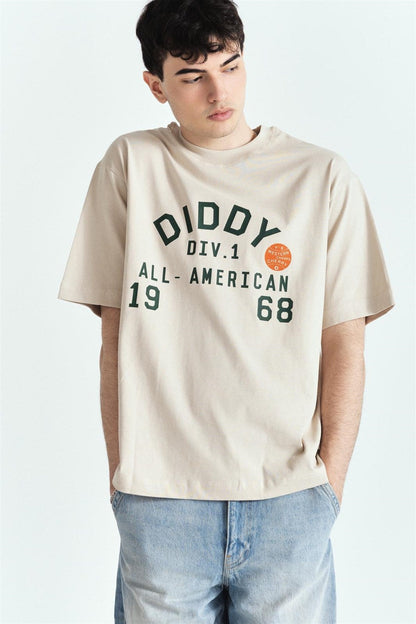 Diddy All-American Baskılı Premium Oversize Tshırt – Diddy Studios oversize t-shirt (detay 3)
