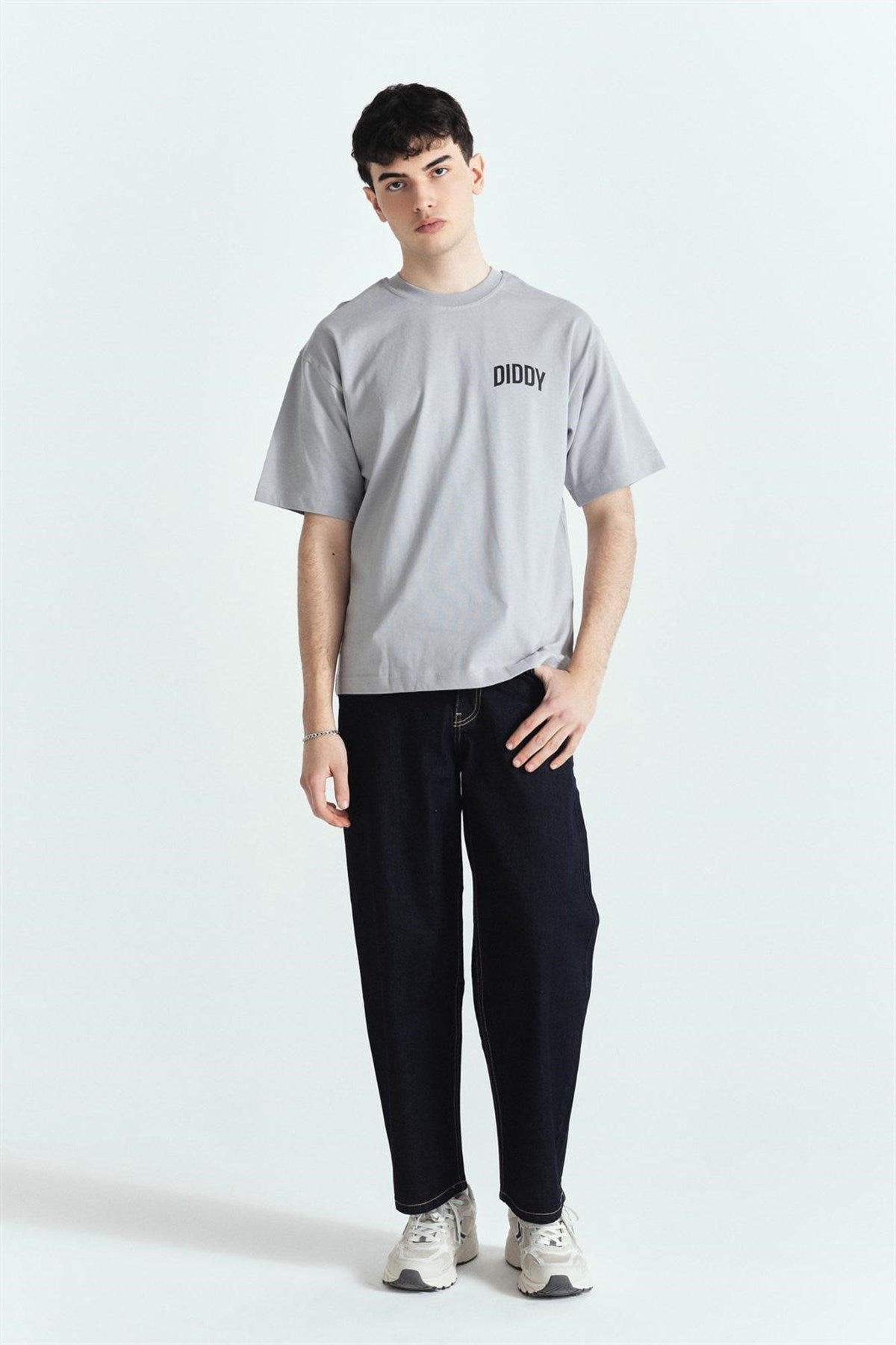 Dıddy Basic Premium Baskılı Oversize T-Shirt – Diddy Studios oversize t-shirt (detay 4)