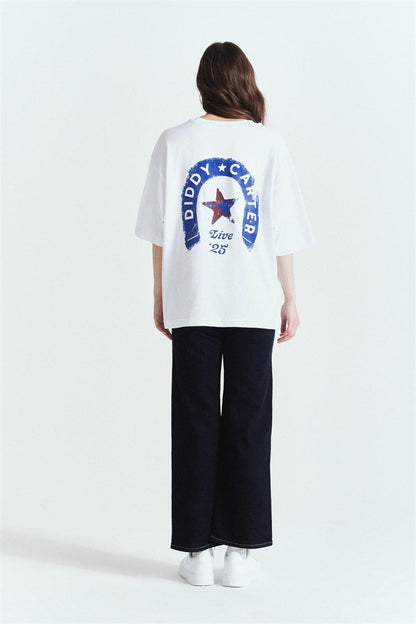 Dıddy Carter Premium Baskılı Oversize T-Shirt – Diddy Studios oversize t-shirt (detay 2)