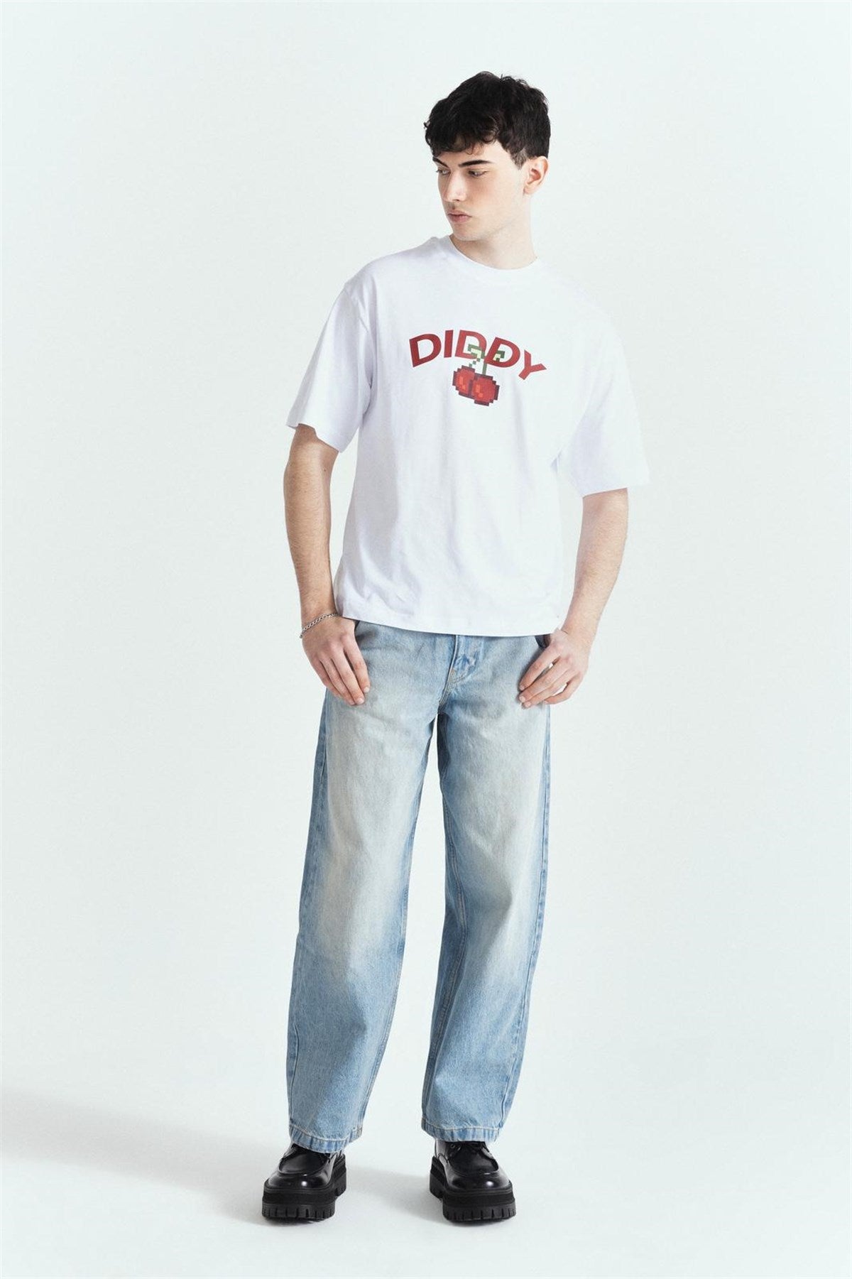 Dıddy Cherry Baskılı Premium Oversize Tshırt – Diddy Studios oversize t-shirt