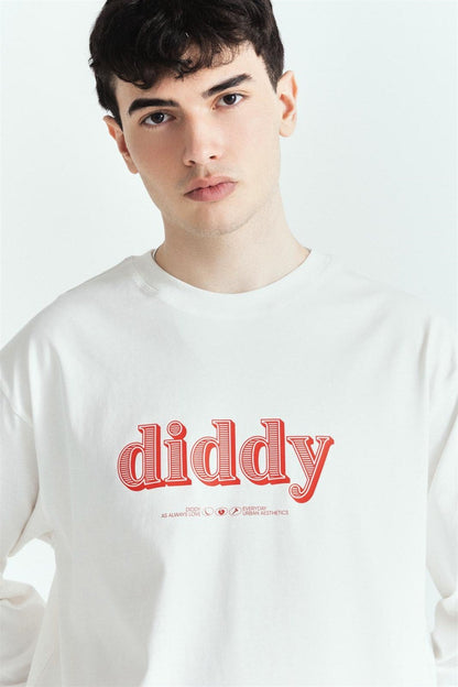 Dıddy Love Always Premium Baskılı Oversize Long Sleeve – Diddy Studios oversize sweatshirt (detay 4)