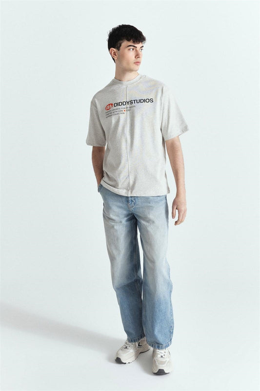Diddy Çift Nakış Premium Baskılı Oversize Tshırt – Diddy Studios oversize t-shirt
