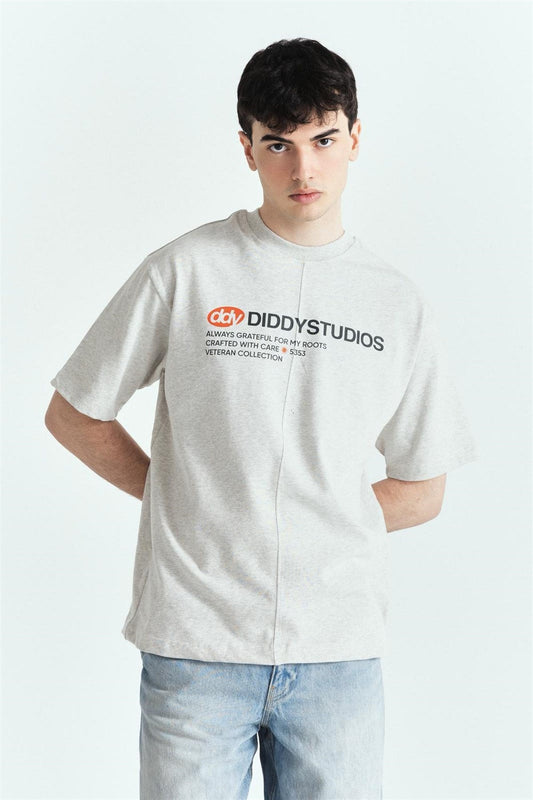 Diddy Çift Nakış Premium Baskılı Oversize Tshırt – Diddy Studios oversize t-shirt (detay 2)