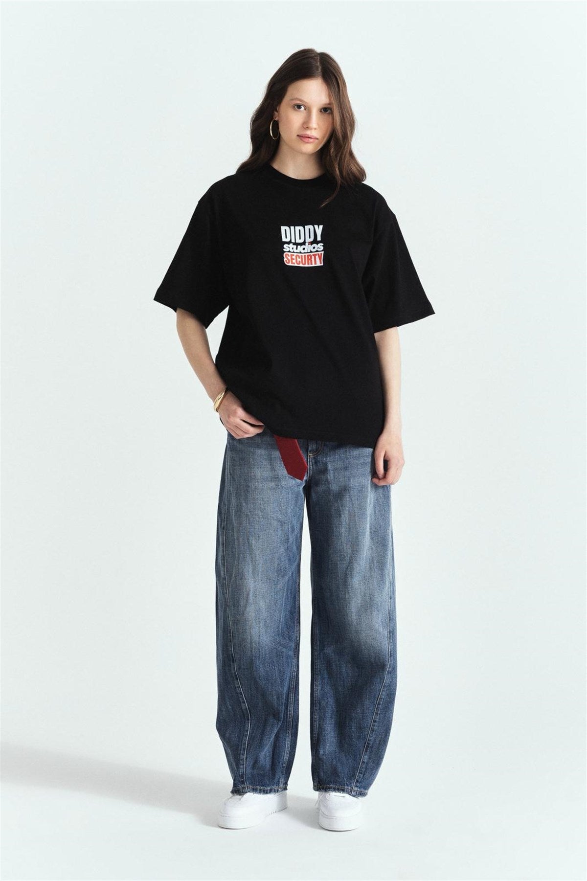 Diddy Securty Premium Baskılı Oversize Tshırt – Diddy Studios oversize t-shirt (detay 7)