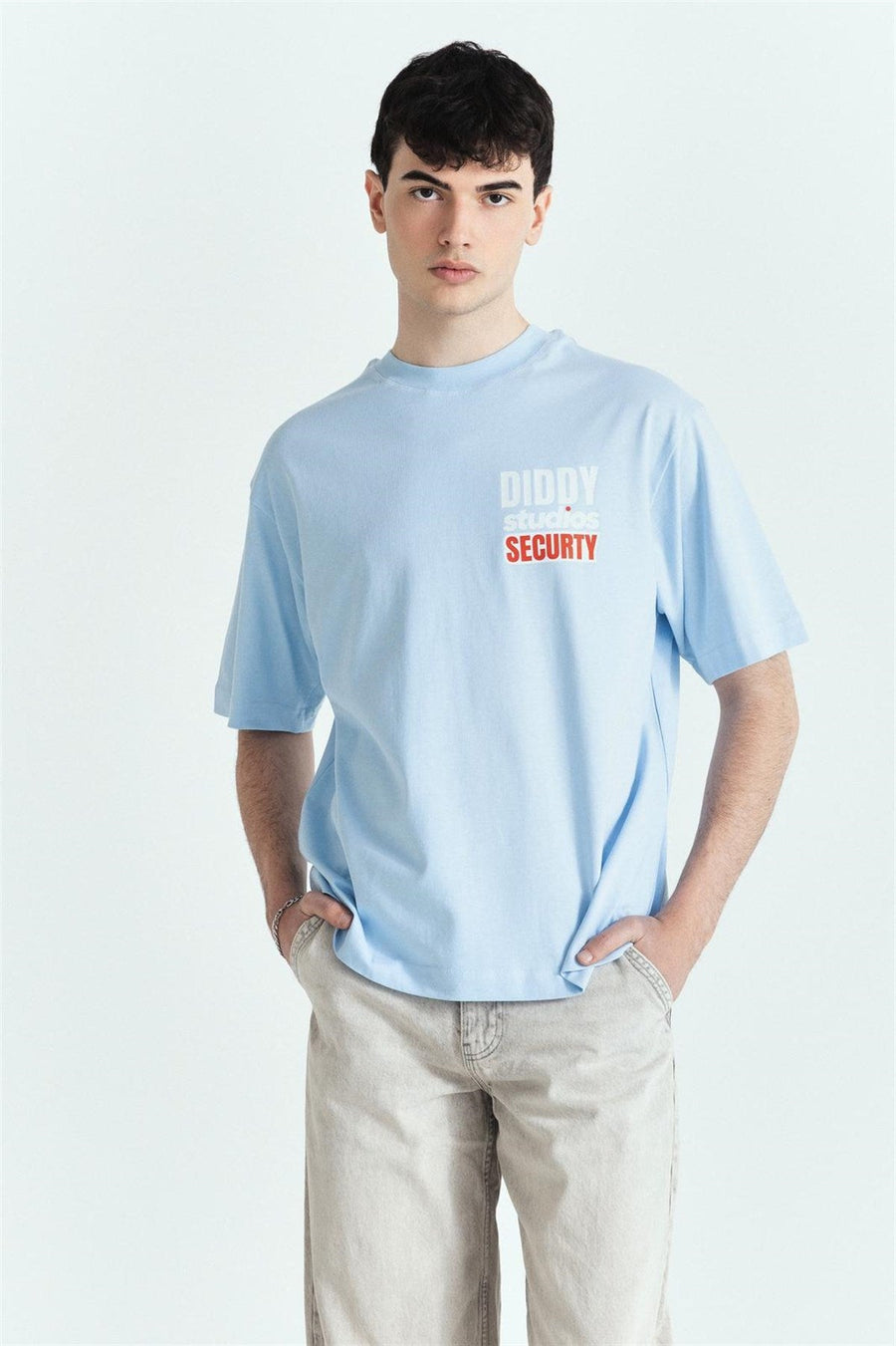 DİDDY STUDİOS SECURTY PREMİUM BASKILI OVERSİZE TSHIRT