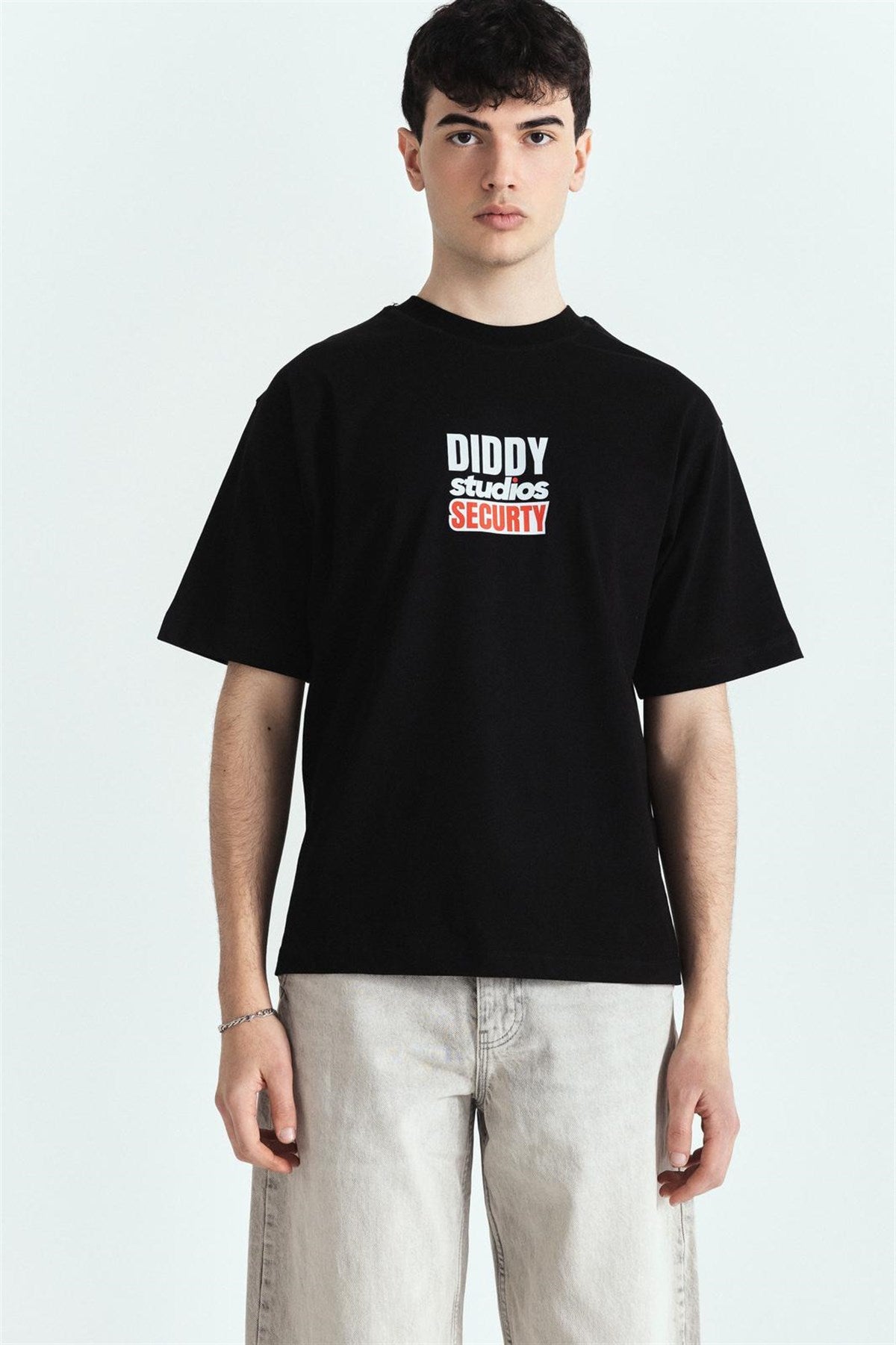 Diddy Securty Premium Baskılı Oversize Tshırt – Diddy Studios oversize t-shirt